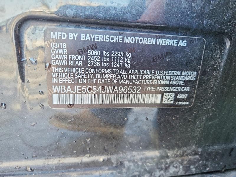 2018 BMW 540 I 12
