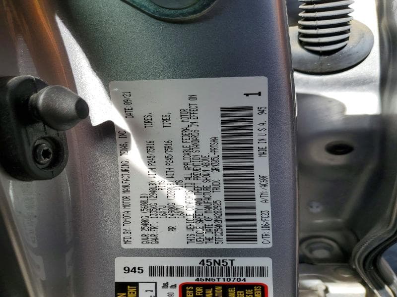 2021 TOYOTA TACOMA SR5 V6 12