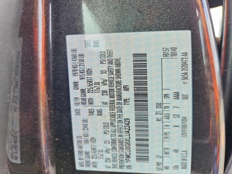 2020 FORD ESCAPE SE 13