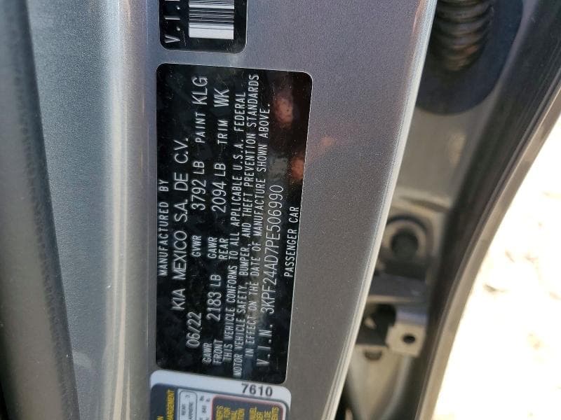 2023 KIA FORTE LXS 12