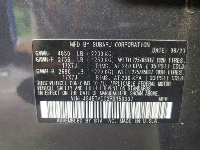 2024 SUBARU OUTBACK PREMIUM 13