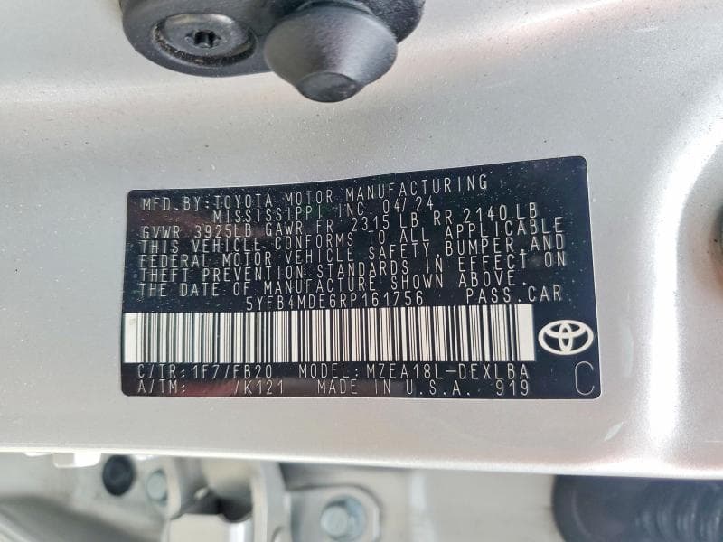 2024 TOYOTA COROLLA LE 13
