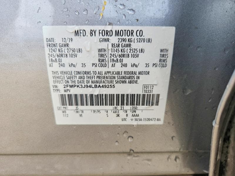 2020 FORD EDGE SEL 13