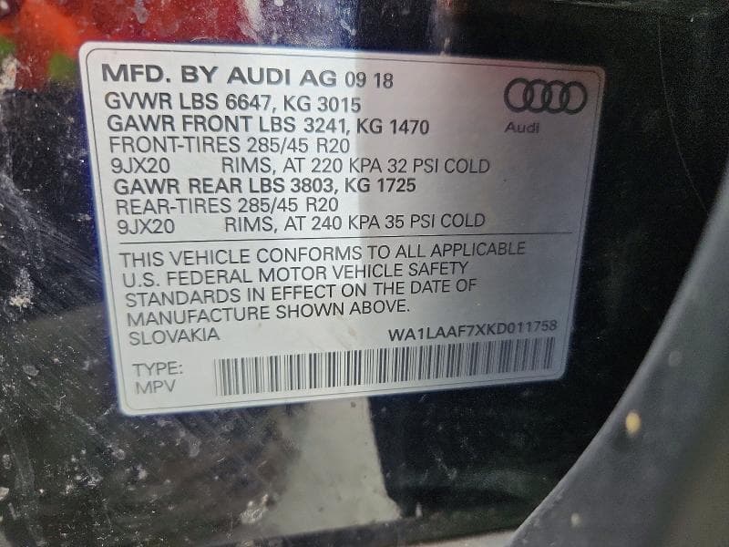 2019 AUDI Q7 PREMIUM PLUS 11