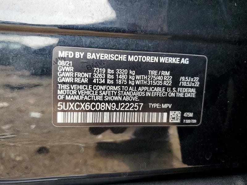 2022 BMW X7 M50I 13