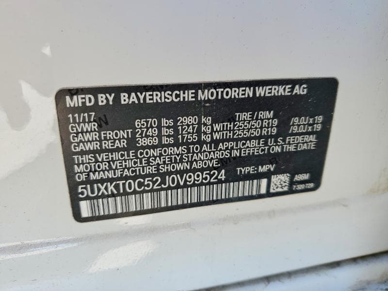 2018 BMW X5 XDR40E XDR40E 12