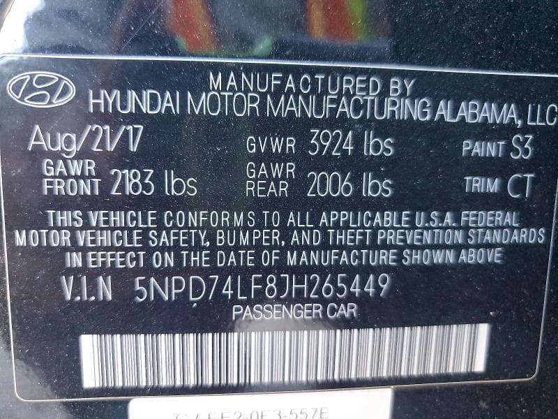 2018 HYUNDAI ELANTRA SE 12