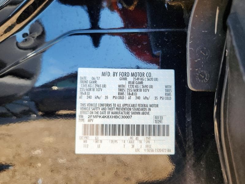 2017 FORD EDGE TITANIUM 13