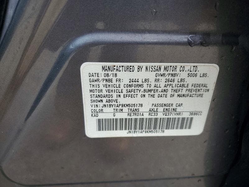 2019 INFINITI Q70 3.7 LUXE 13