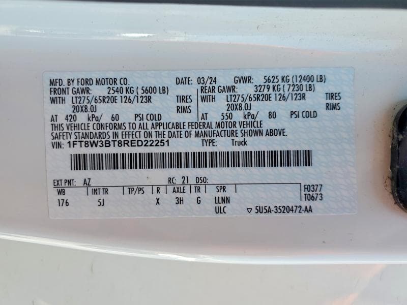 2024 FORD F350 SUPER DUTY 12