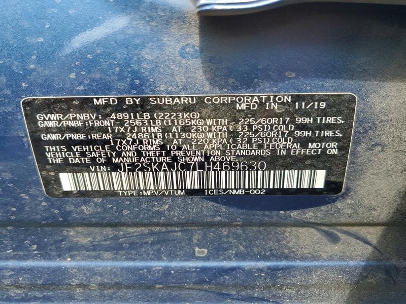 2020 SUBARU FORESTER PREMIUM 13