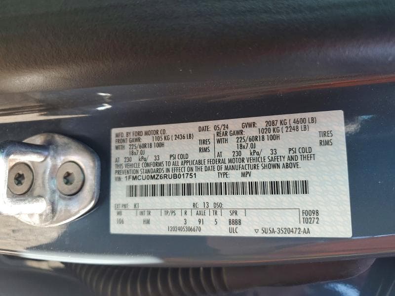 2024 FORD ESCAPE ST LINE 13