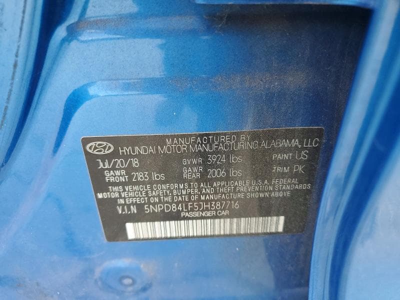 2018 HYUNDAI ELANTRA SEL 12