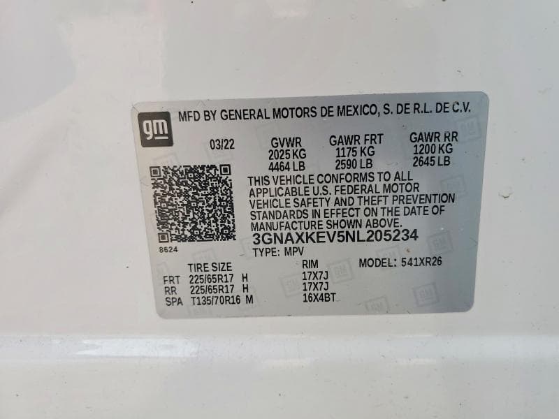 2022 CHEVROLET EQUINOX LT 13