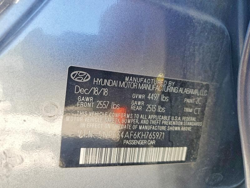 2019 HYUNDAI SONATA SPORT 13