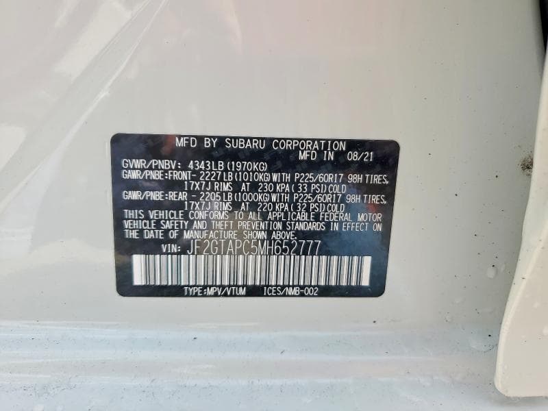 2021 SUBARU CROSSTREK PREMIUM PREMIUM 13