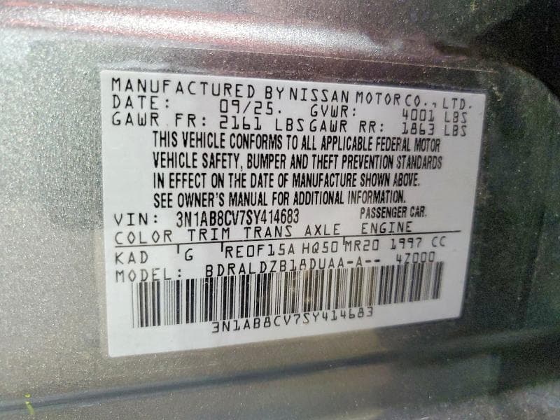 2025 NISSAN SENTRA SV 12
