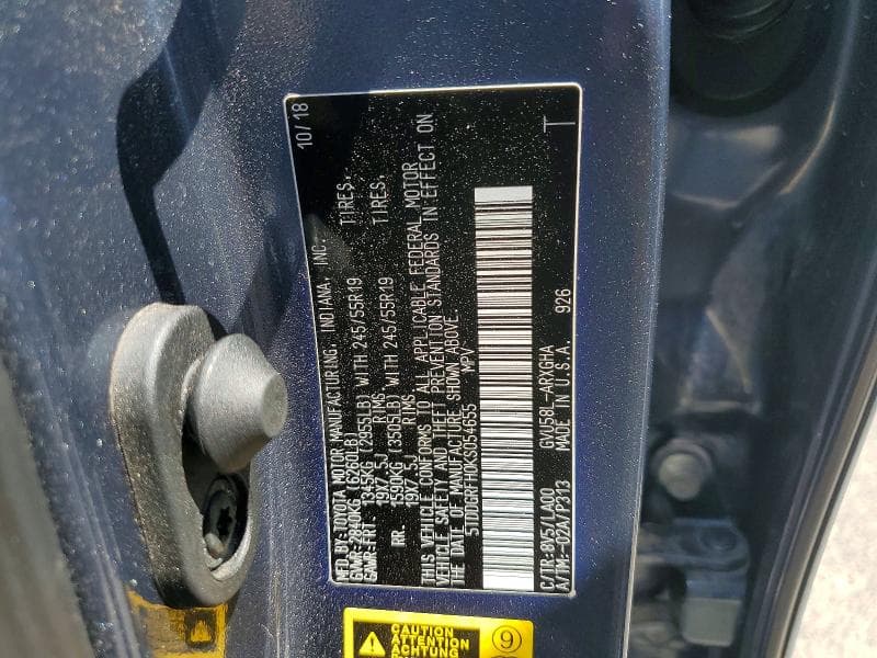 2019 TOYOTA HIGHLANDER HYBRID LIMITED LIMITED 13