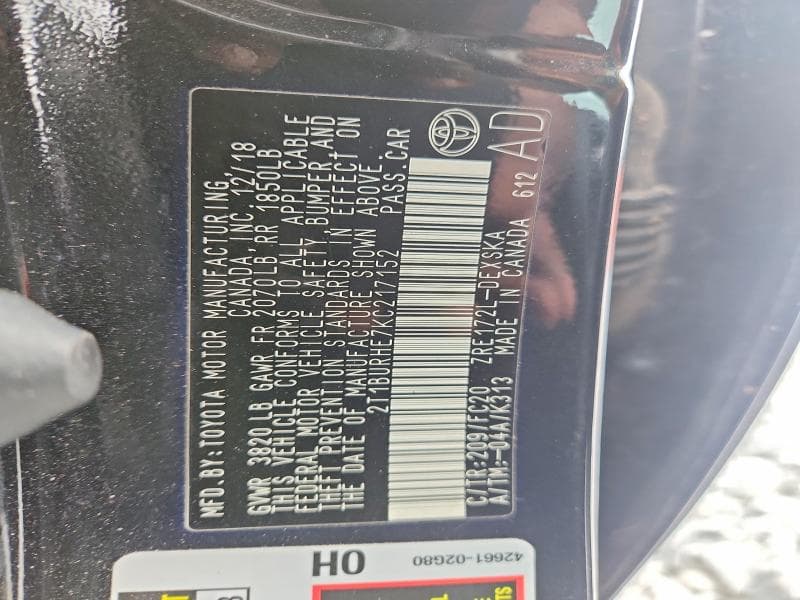 2019 TOYOTA COROLLA SE 13