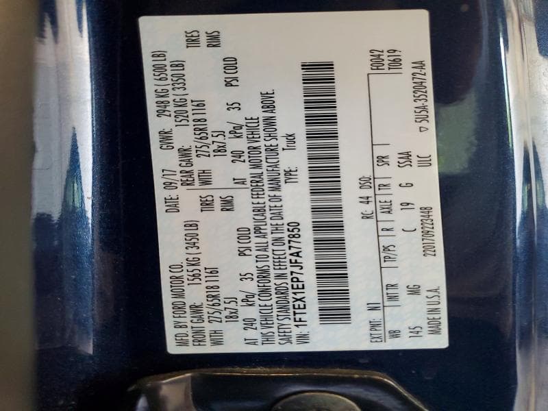 2018 FORD F150 SUPER CAB 12