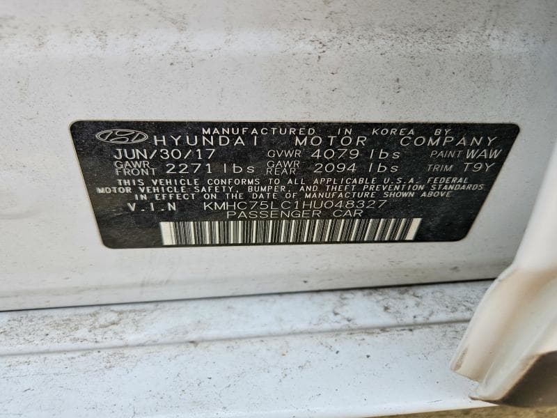 2017 HYUNDAI IONIQ SEL 12
