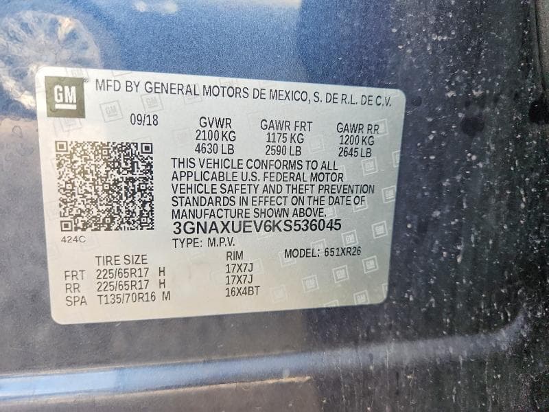 2019 CHEVROLET EQUINOX LT 13
