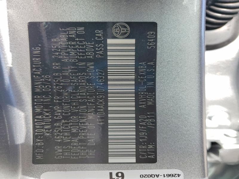 2026 TOYOTA CAMRY LE 12
