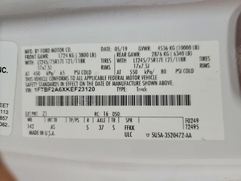 2019 FORD F250 SUPER DUTY 13