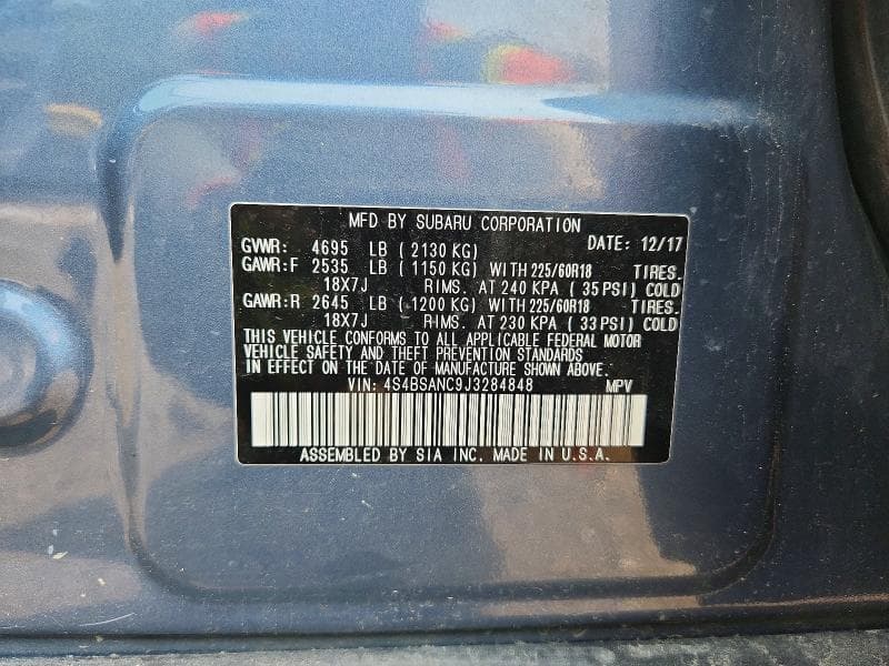 2018 SUBARU OUTBACK 2.5I LIMITED 12