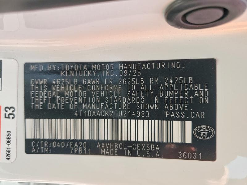 2026 TOYOTA CAMRY SE 12
