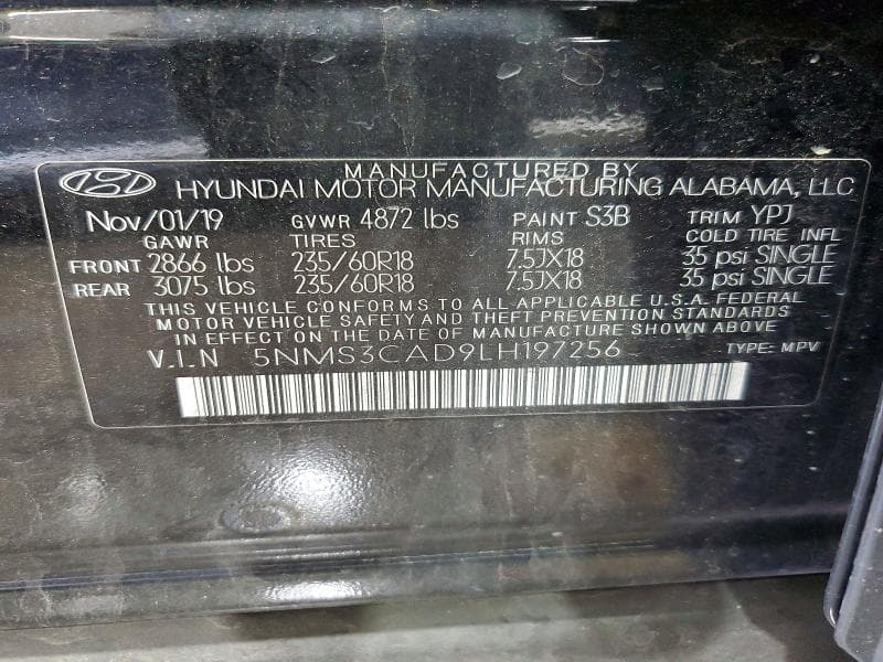 2020 HYUNDAI SANTA FE SEL 13