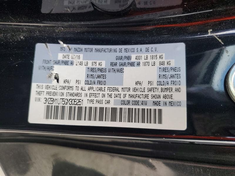 2016 MAZDA 3 SPORT 12