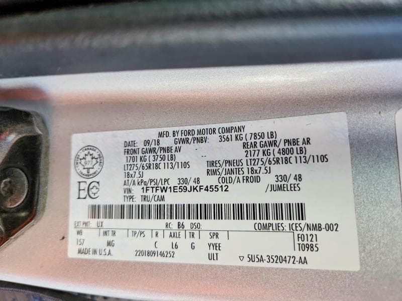 2018 FORD F150 SUPERCREW 13