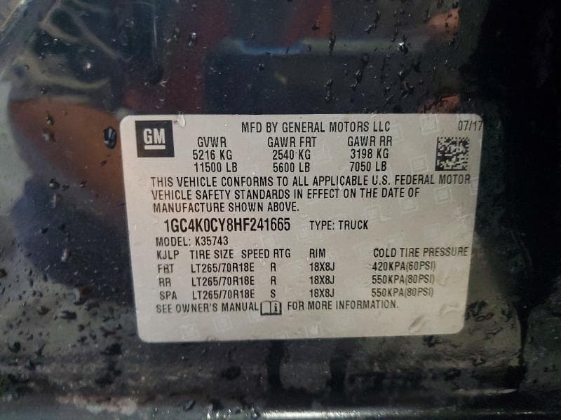 2017 CHEVROLET SILVERADO K3500 LTZ 12