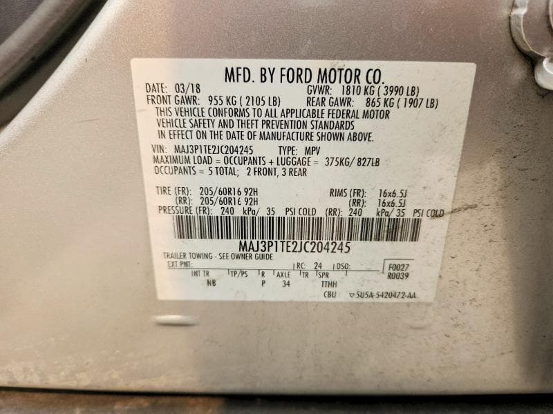 2018 FORD ECOSPORT SE 13