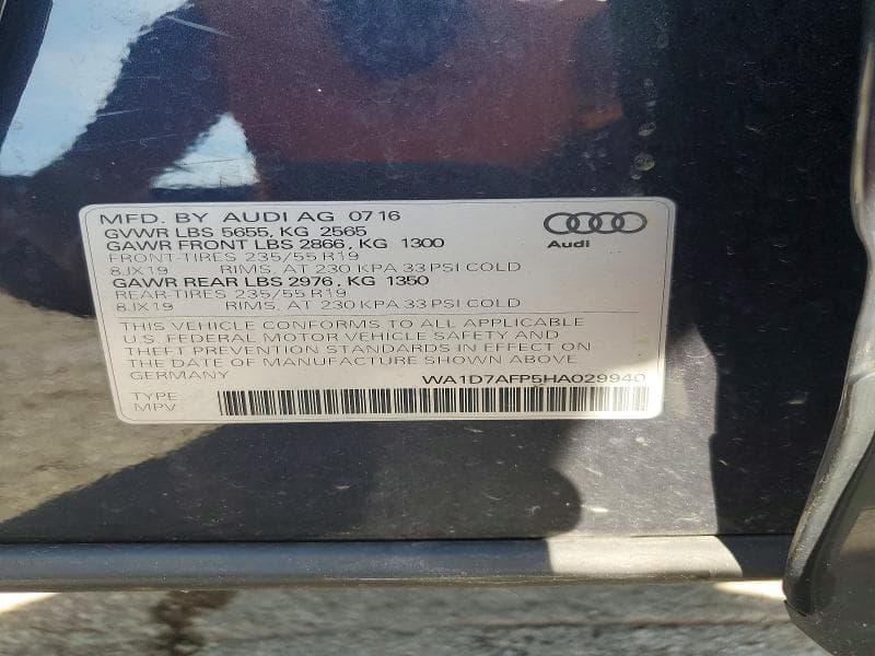 2017 AUDI Q5 PREMIUM PLUS S-LINE 13