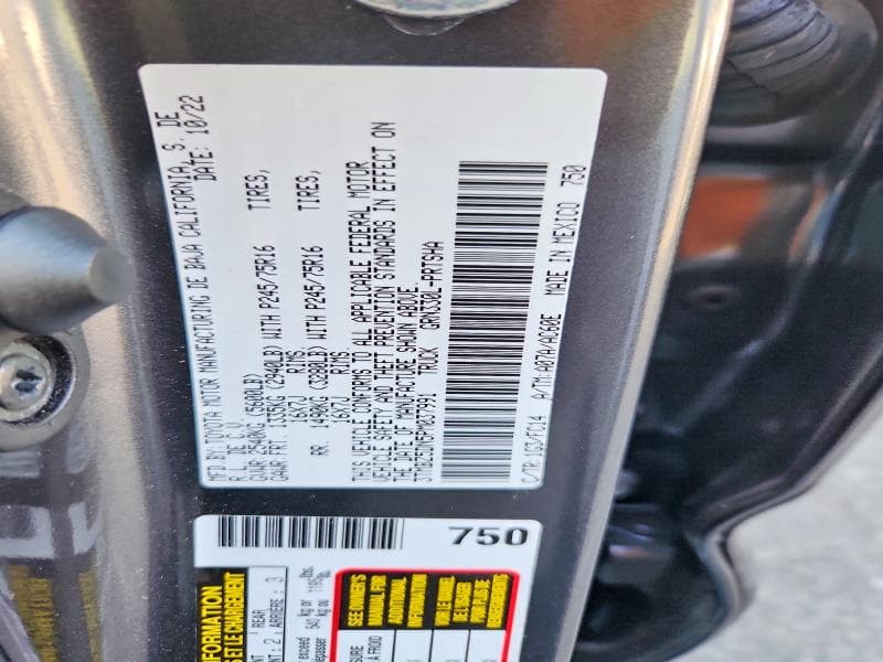 2023 TOYOTA TACOMA SR5 V6 SR5 V6 12