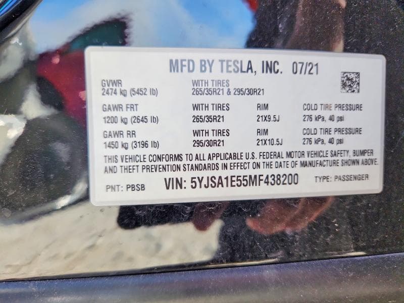 2021 TESLA MODEL S 12