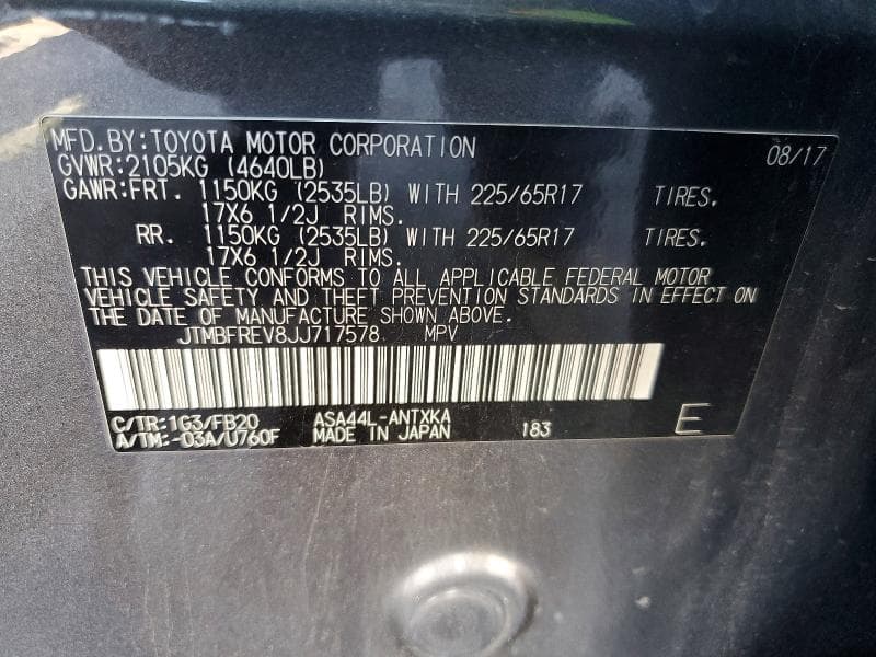 2018 TOYOTA RAV4 LE 13