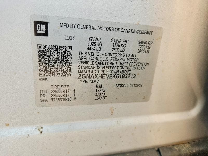2019 CHEVROLET EQUINOX LS 14