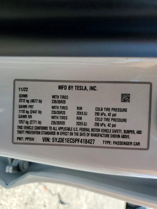 2023 TESLA MODEL 3 12