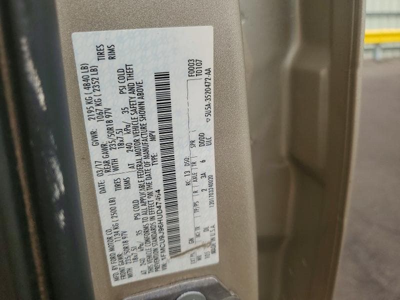2017 FORD ESCAPE TITANIUM TITANIUM 13