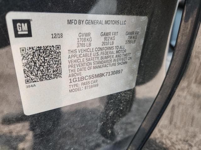 2019 CHEVROLET CRUZE LS 12