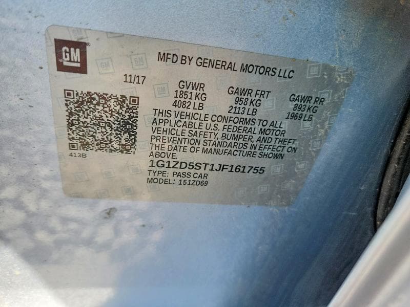 2018 CHEVROLET MALIBU LT 13