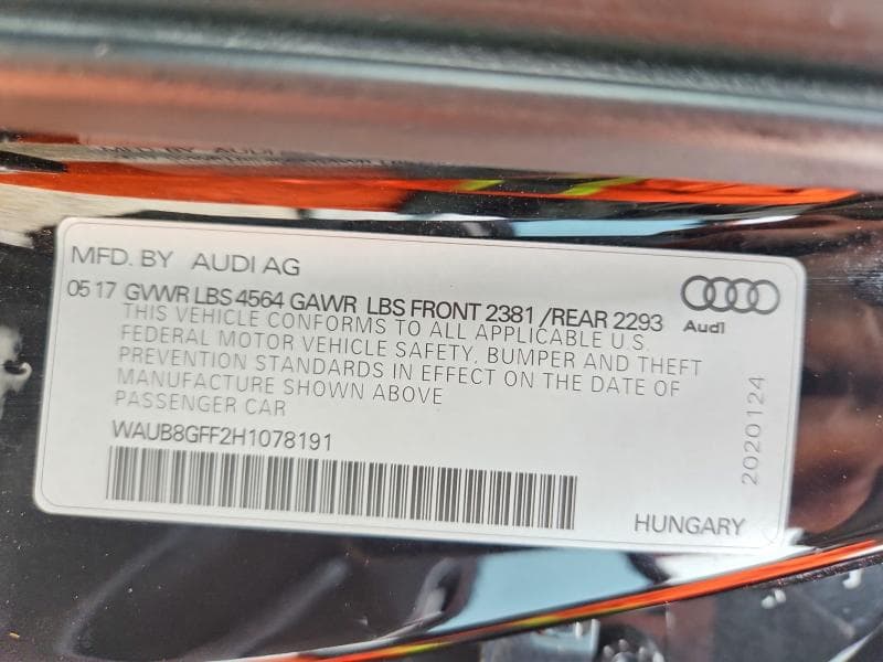 2017 AUDI A3 PREMIUM 12