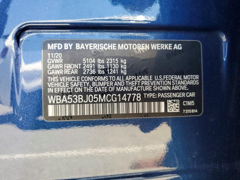 2021 BMW 540 I 12