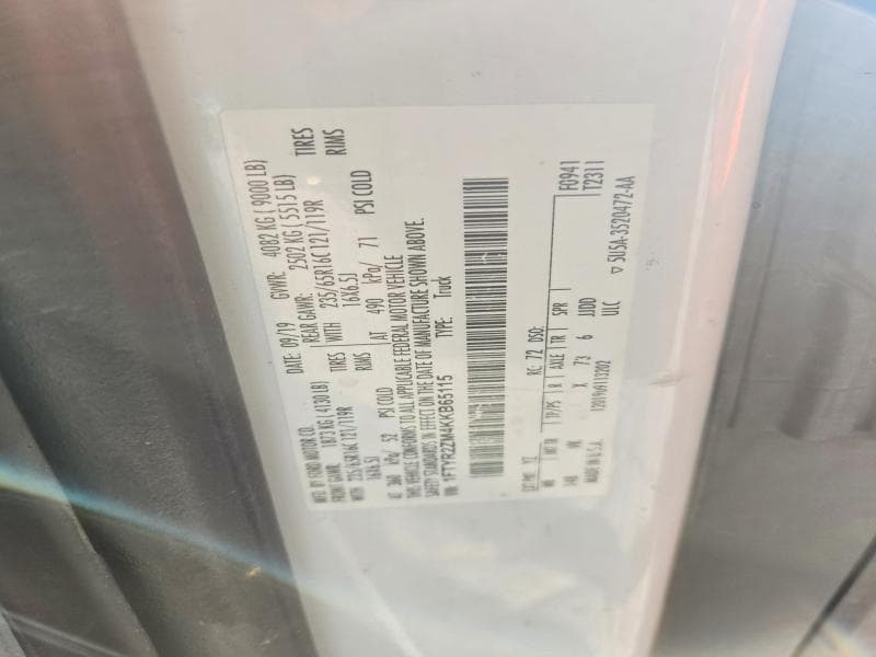 2019 FORD TRANSIT T-250 T-250 13