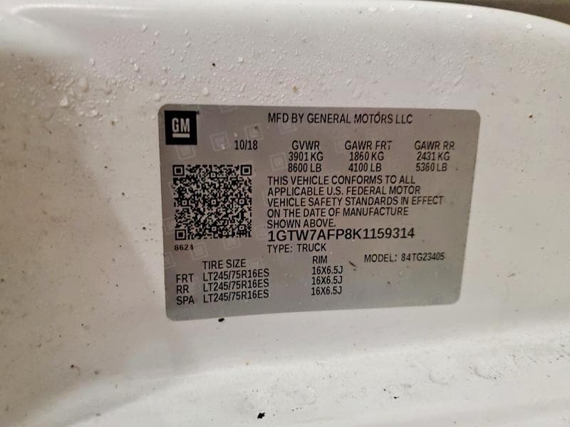 2019 GMC SAVANA G2500 G2500 13