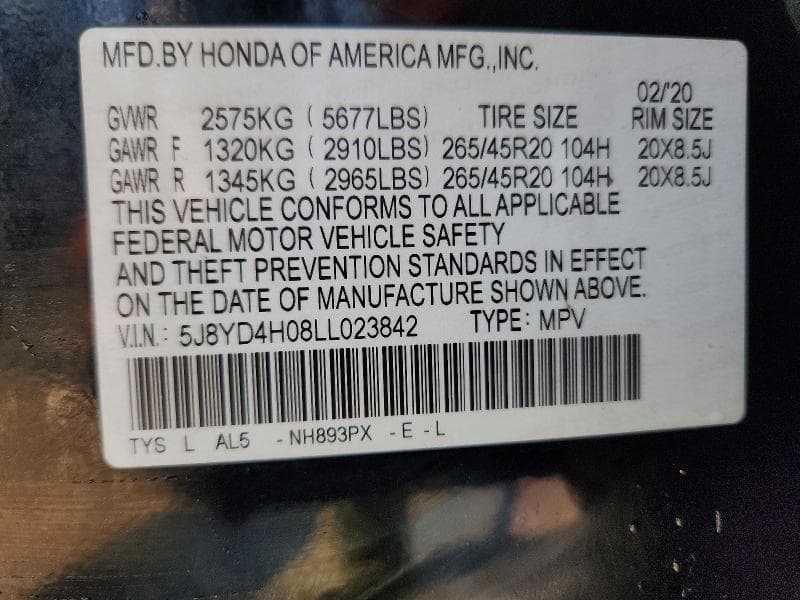 2020 ACURA MDX A-SPEC A-SPEC 13