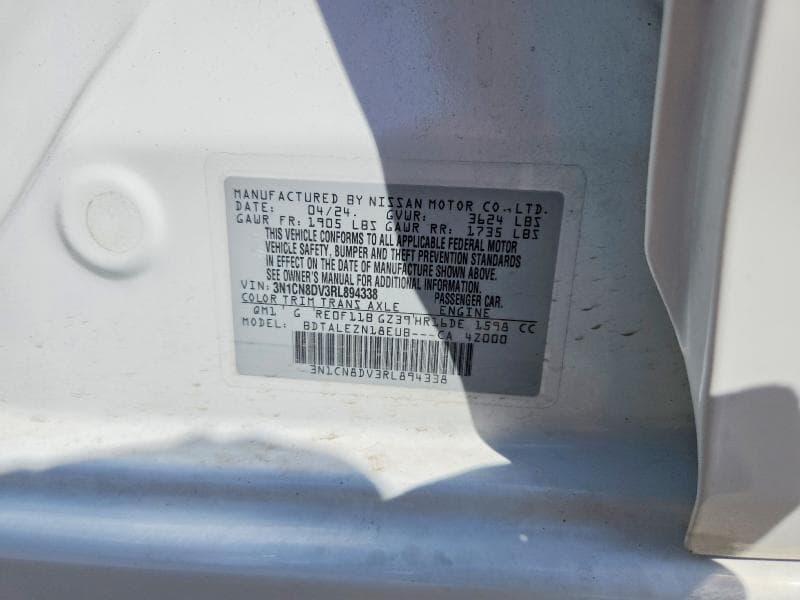 2024 NISSAN VERSA S 12